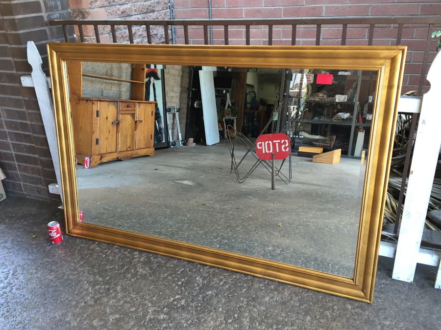 Large Gilt Wood Beveled Glass Mirror [Photo 9]