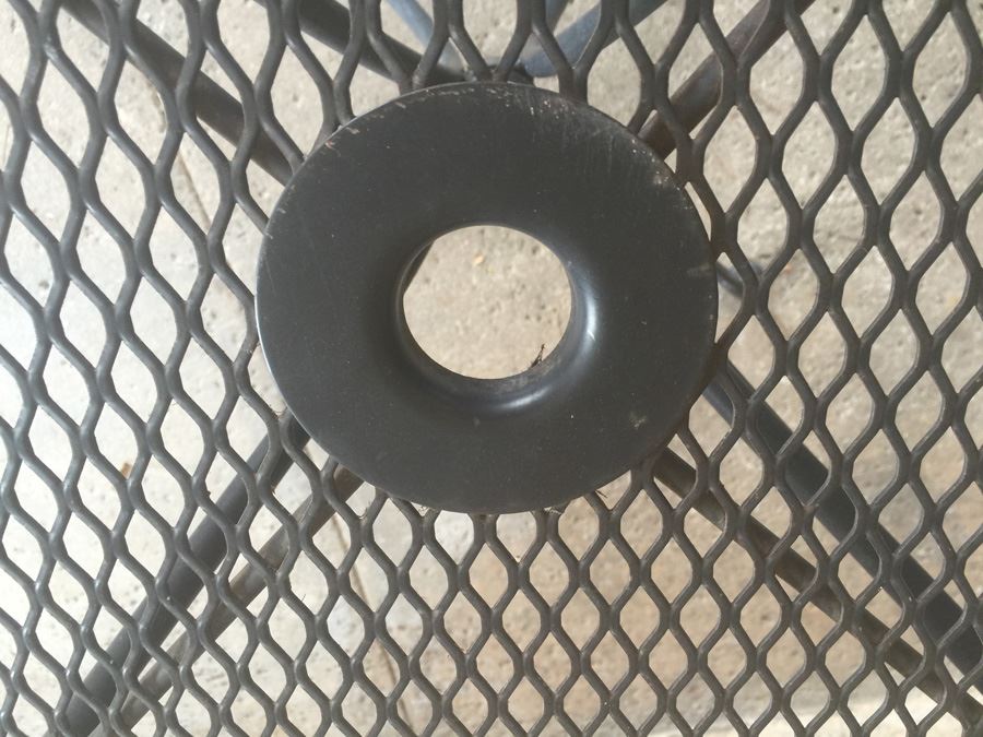 Black Wrought Iron Outdoor Patio Set With Round Table And Four Chairs [Photo 19]