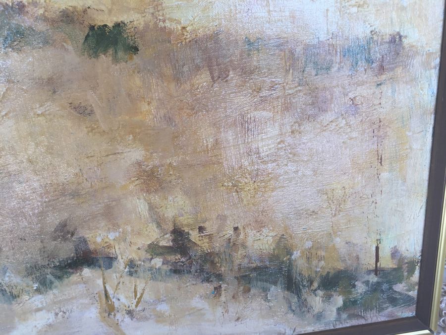 Beautiful Original Mid-Century Oil Painting Signed On Back By Claire Garner 37' X 25' [Photo 7]