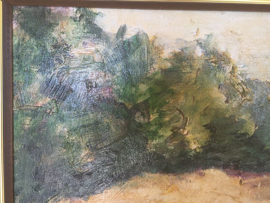 Beautiful Original Mid-Century Oil Painting Signed On Back By Claire Garner 37' X 25' [Photo 4]