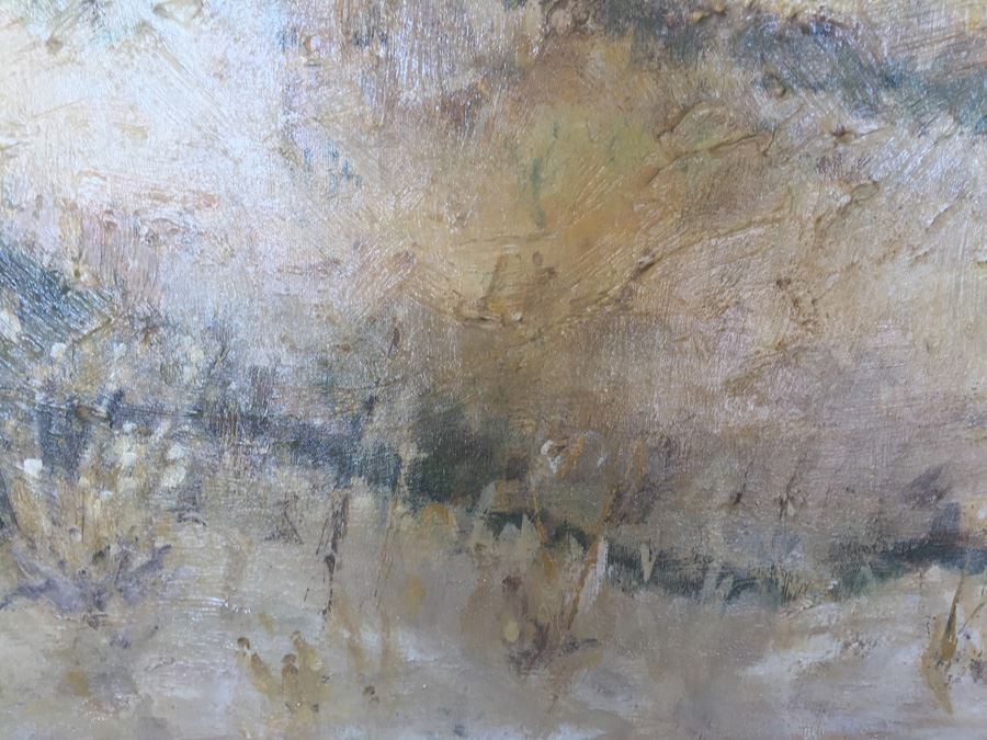 Beautiful Original Mid-Century Oil Painting Signed On Back By Claire Garner 37' X 25' [Photo 8]