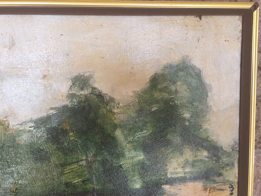 Beautiful Original Mid-Century Oil Painting Signed On Back By Claire Garner 37' X 25' [Photo 6]