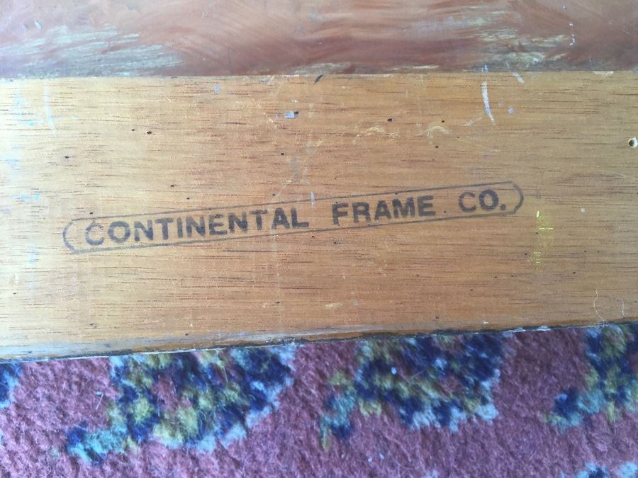 Original Mid-Century Oil Painting Of Bird-Of-Paradise With Nude Woman Painting On Back By Edith Sullivan 40 1/2' X 22 1/2' [Photo 13]