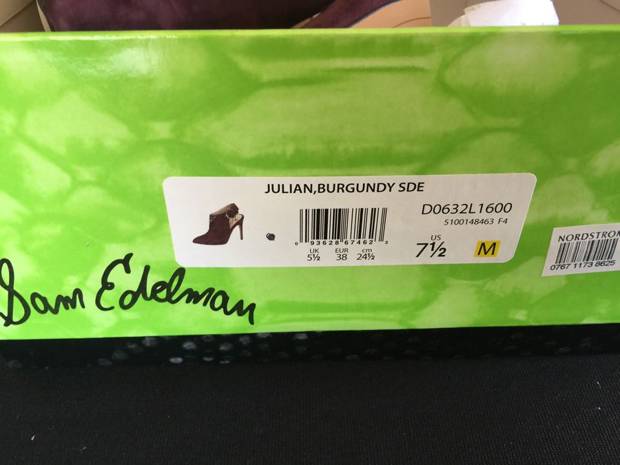 Pair Of Sam Edelman Julian Suede Heel Shoes With Boxes Size 7 1/2 M [Photo 7]