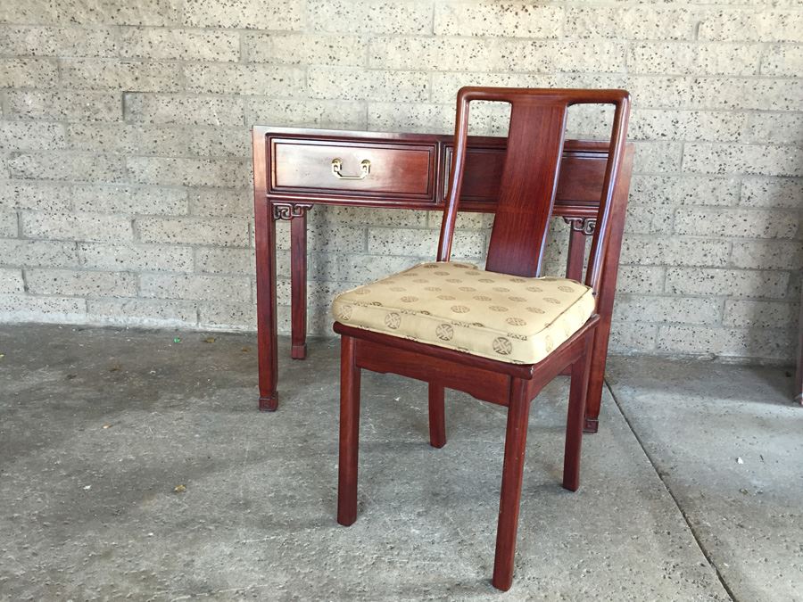 Oriental Rosewood Desk With Chair [Photo 1]