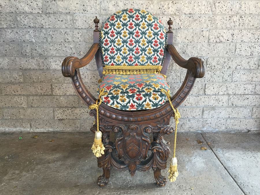 Beautiful Antique Nicely Carved Armchair