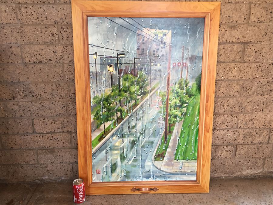 ORIGINAL Mee Shim 'Sudden Rain' Signed Painting [Photo 1]