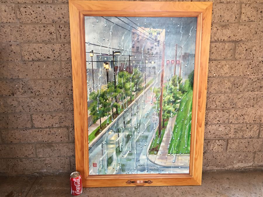 ORIGINAL Mee Shim 'Sudden Rain' Signed Painting