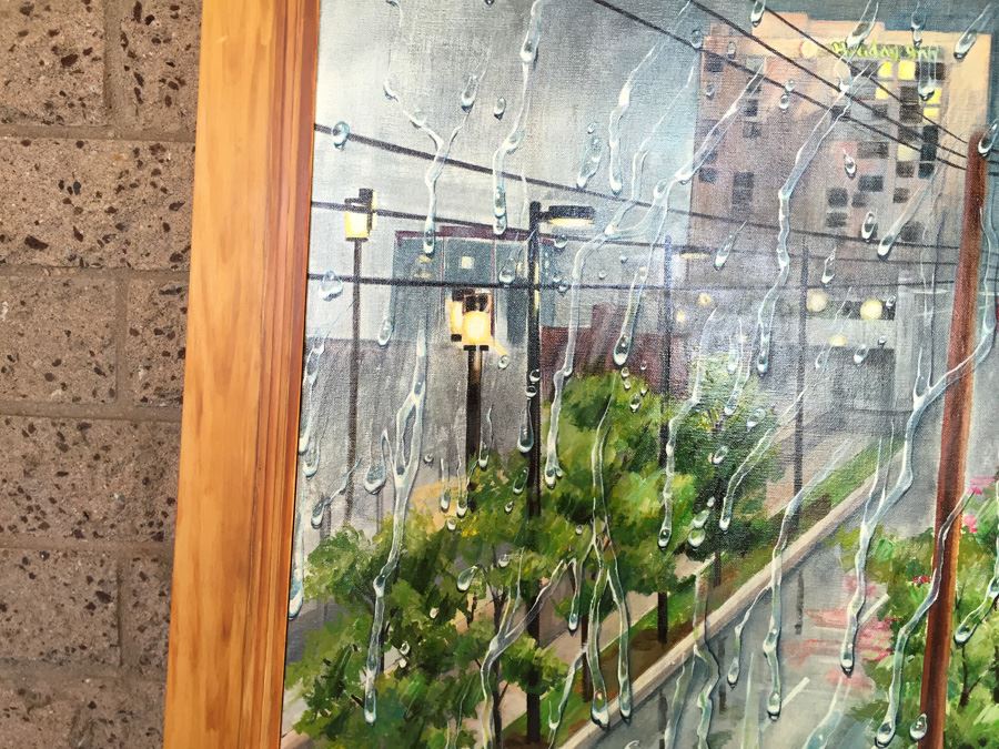 ORIGINAL Mee Shim 'Sudden Rain' Signed Painting [Photo 7]