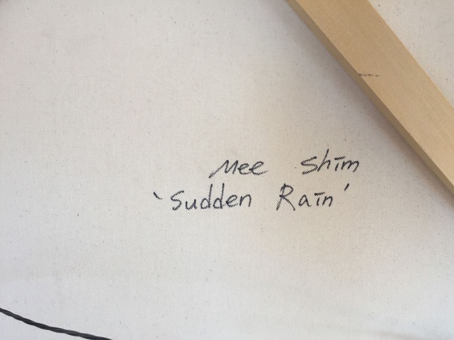 ORIGINAL Mee Shim 'Sudden Rain' Signed Painting [Photo 13]