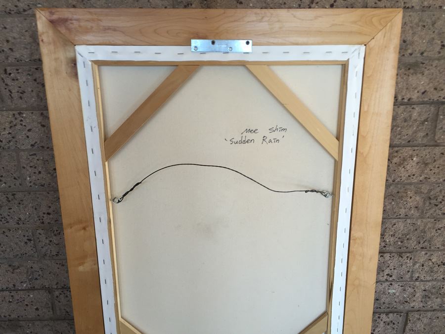 ORIGINAL Mee Shim 'Sudden Rain' Signed Painting [Photo 11]