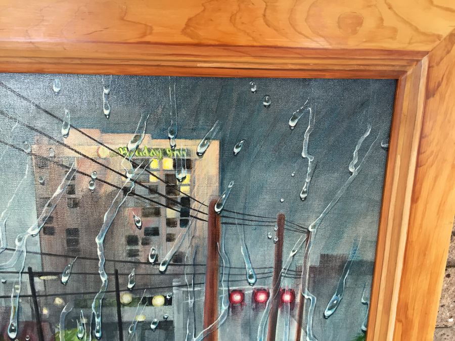 ORIGINAL Mee Shim 'Sudden Rain' Signed Painting [Photo 5]