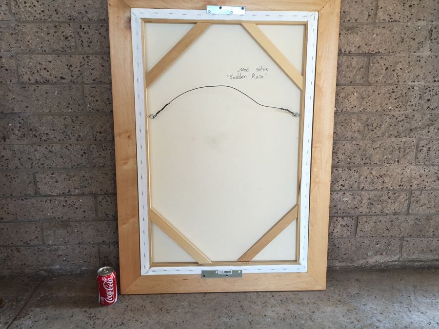 ORIGINAL Mee Shim 'Sudden Rain' Signed Painting [Photo 12]