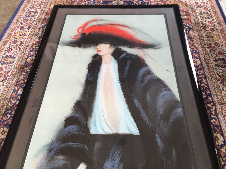 Large Hand Signed Limited Edition Print Of Woman With Rose [Photo 7]