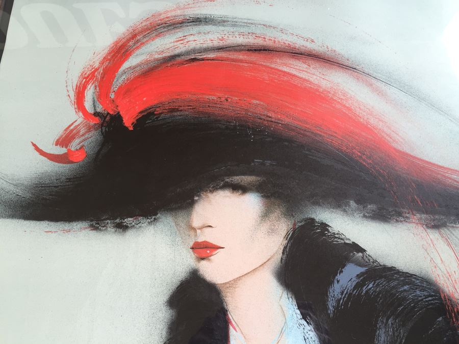 Large Hand Signed Limited Edition Print Of Woman With Rose [Photo 8]