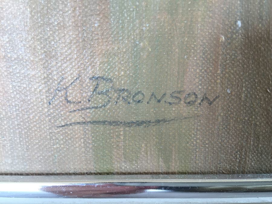 Original Oil Painting Of Orchids By K. Bronson [Photo 3]