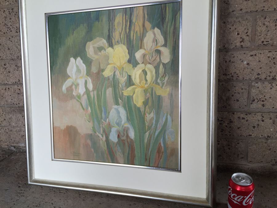 Original Oil Painting Of Orchids By K. Bronson [Photo 6]