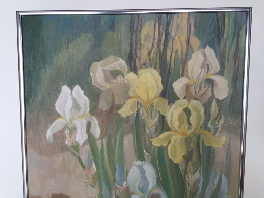 Original Oil Painting Of Orchids By K. Bronson [Photo 2]
