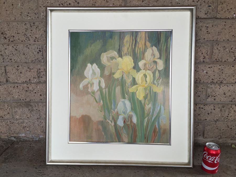Original Oil Painting Of Orchids By K. Bronson [Photo 1]