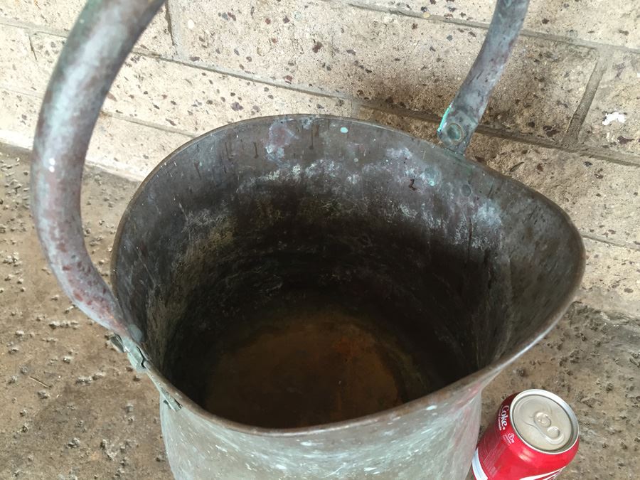 Copper Ash Bucket With Handle Made In England [Photo 6]