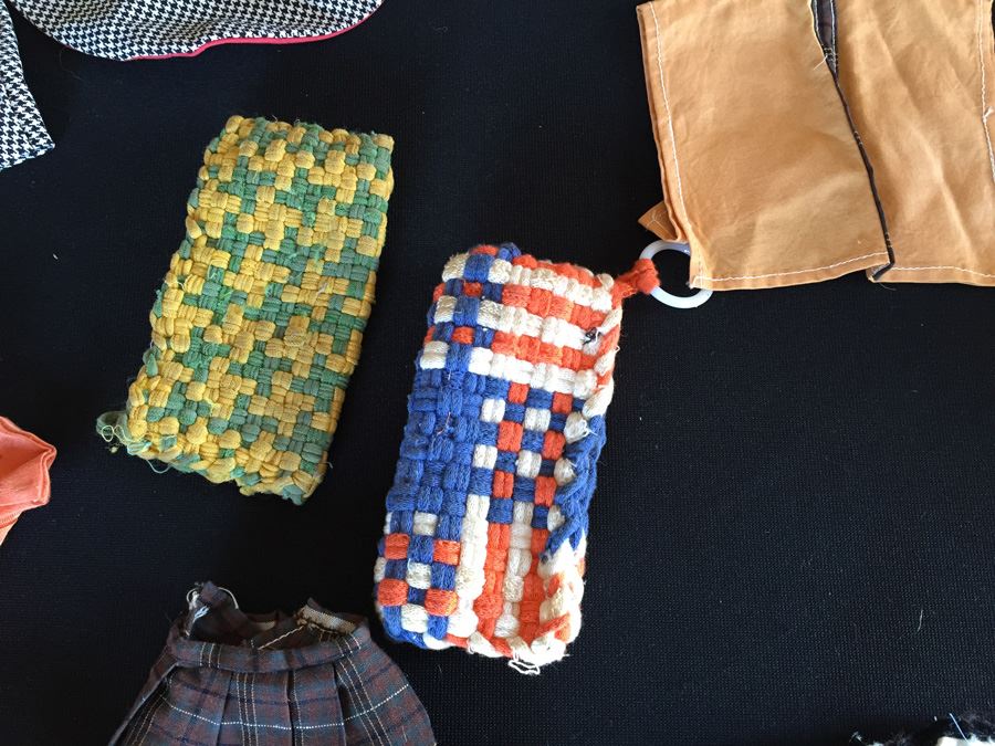 Vintage Doll Marked 14R With Doll Trunk, Various Doll Clothes And Wooden Blocks [Photo 24]