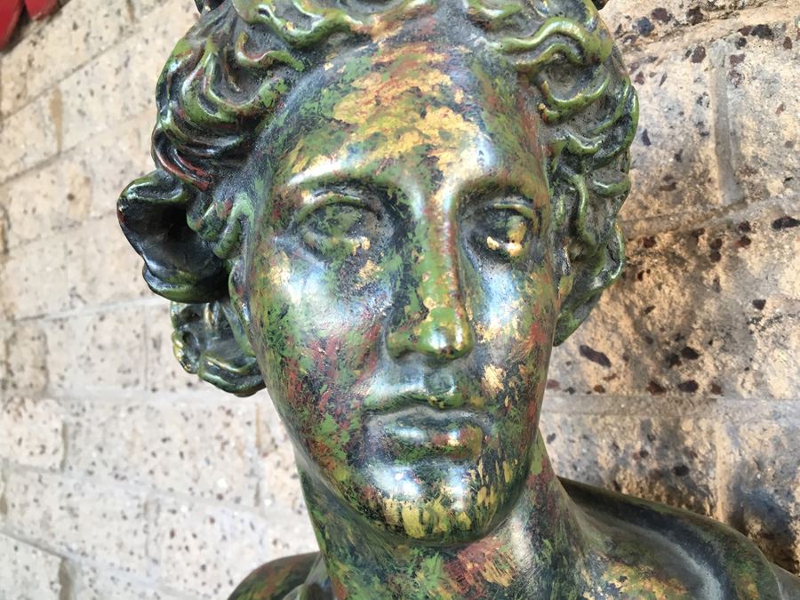 Painted Ceramic Bust Titled B. Apollo [Photo 2]