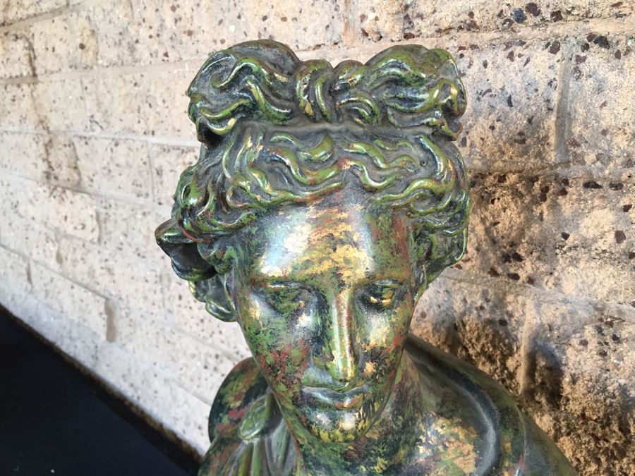 Painted Ceramic Bust Titled B. Apollo [Photo 6]