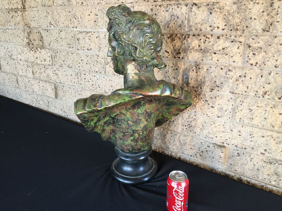 Painted Ceramic Bust Titled B. Apollo [Photo 3]