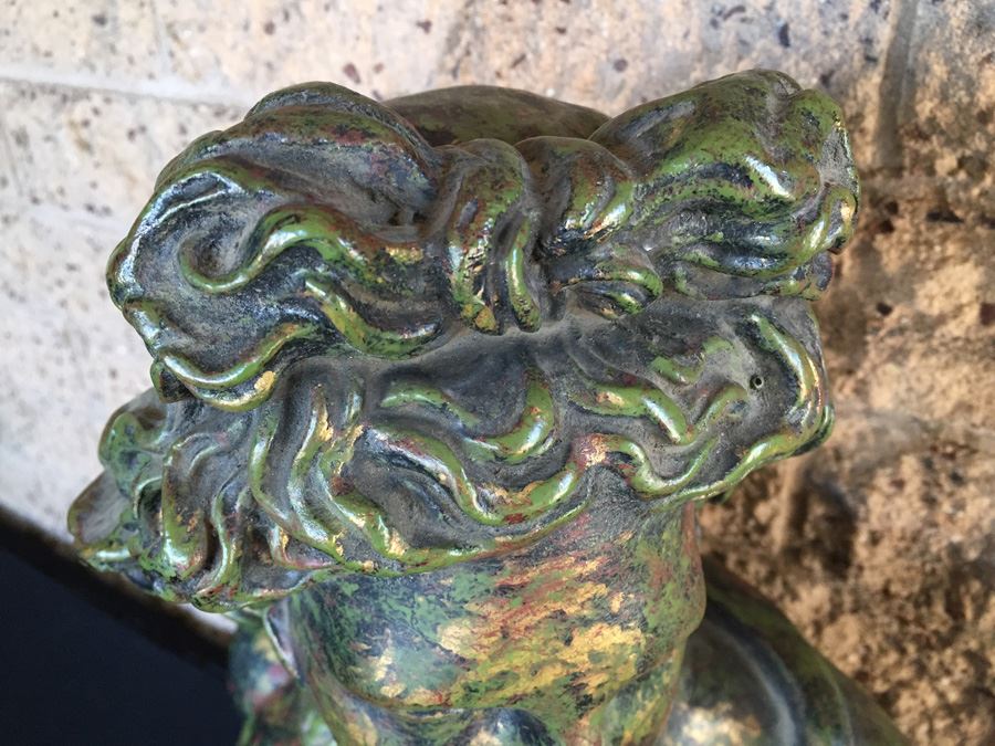 Painted Ceramic Bust Titled B. Apollo [Photo 9]