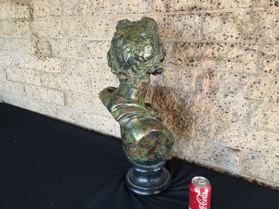 Painted Ceramic Bust Titled B. Apollo [Photo 11]