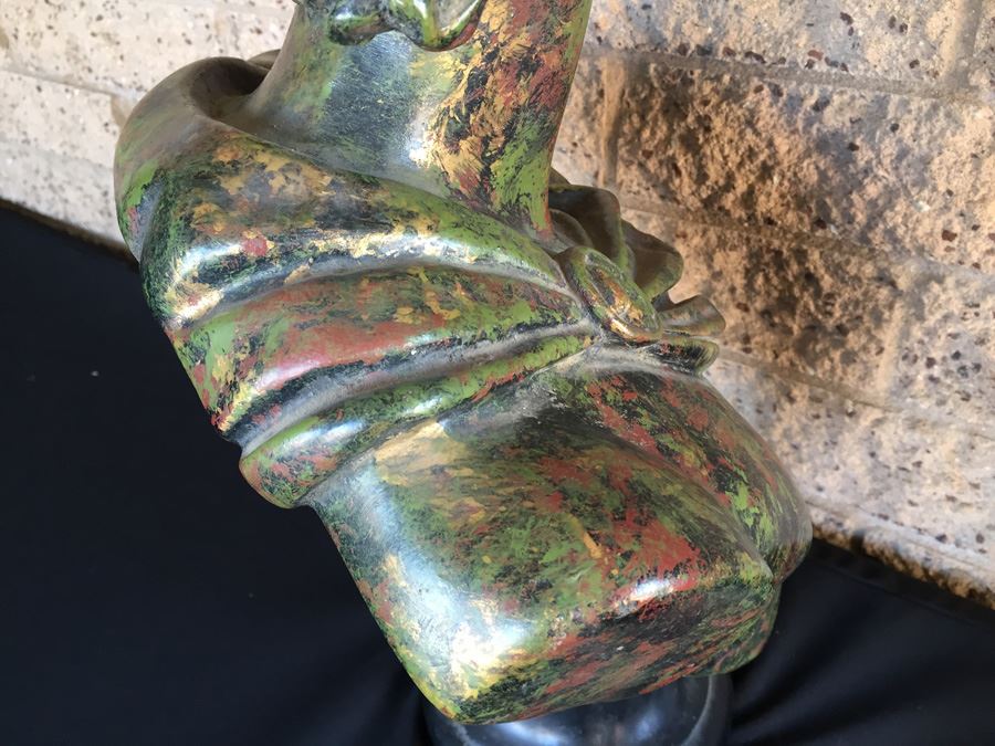 Painted Ceramic Bust Titled B. Apollo [Photo 12]