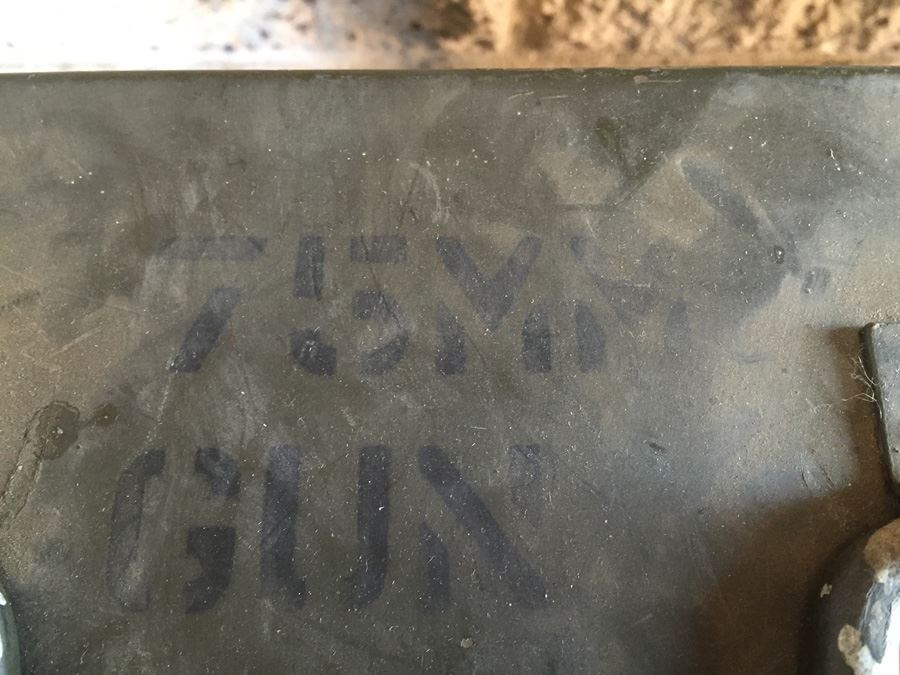 Green Military Metal Box Titled 75MM Gun Parts [Photo 4]