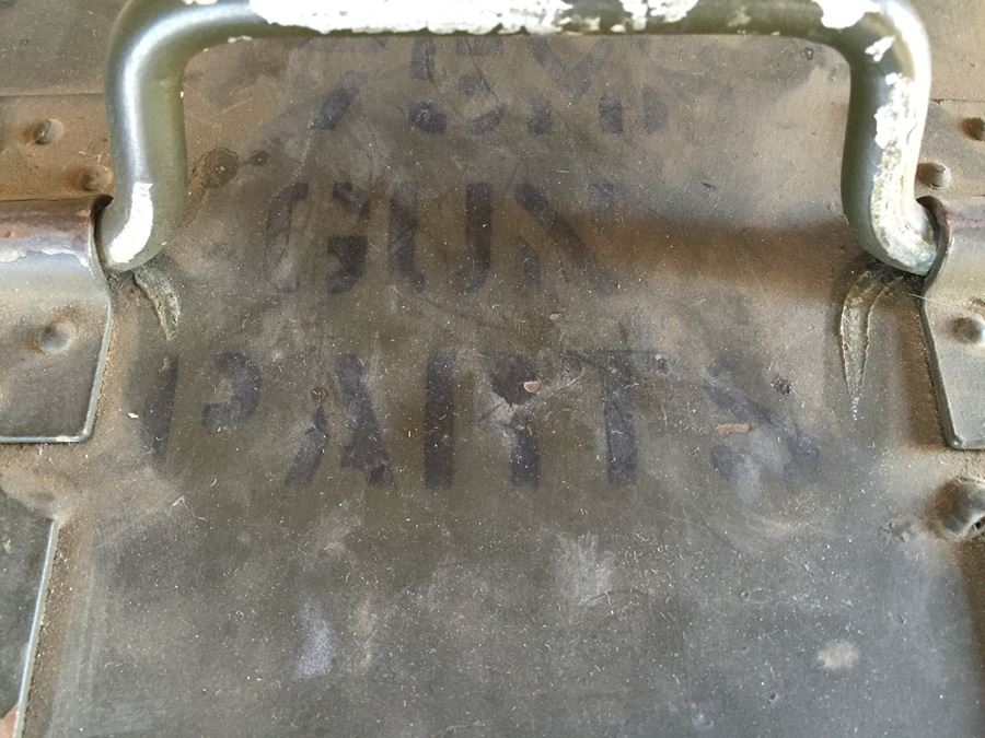 Green Military Metal Box Titled 75MM Gun Parts [Photo 3]