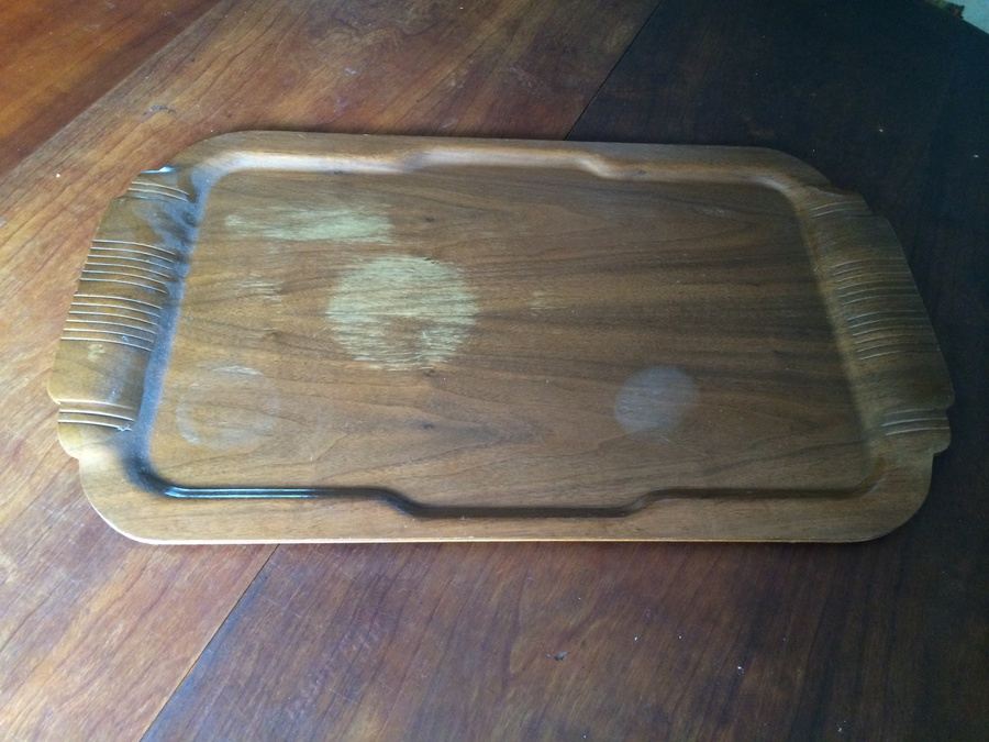 Toastmaster Vintage Wooden Hospitality Large Serving Tray