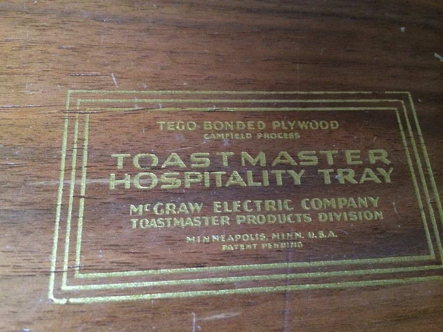 Toastmaster Vintage Wooden Hospitality Large Serving Tray [Photo 5]