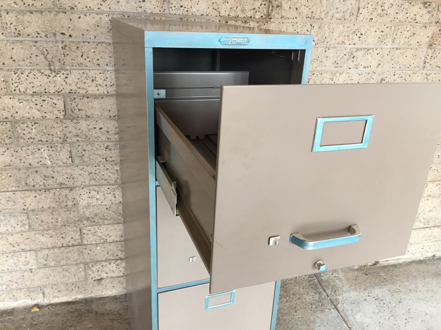 Vintage Steelmaster Metal File Cabinet 4-Drawer [Photo 4]