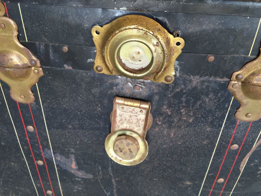Vintage Steamer Trunk Lock Has Been Broken [Photo 9]