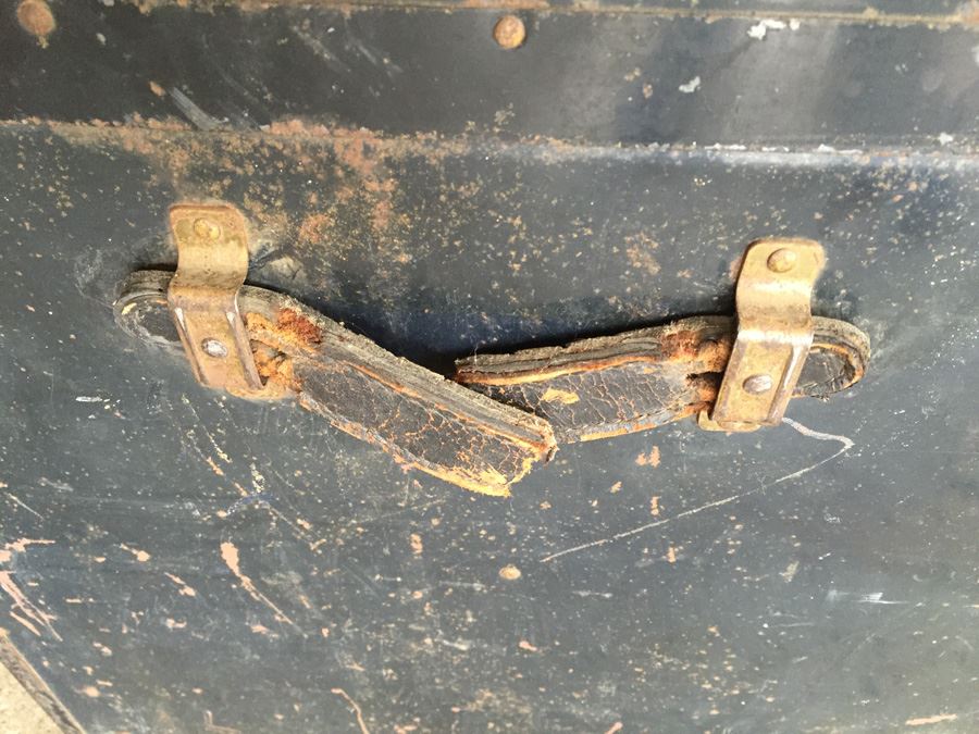 Vintage Steamer Trunk Lock Has Been Broken [Photo 13]