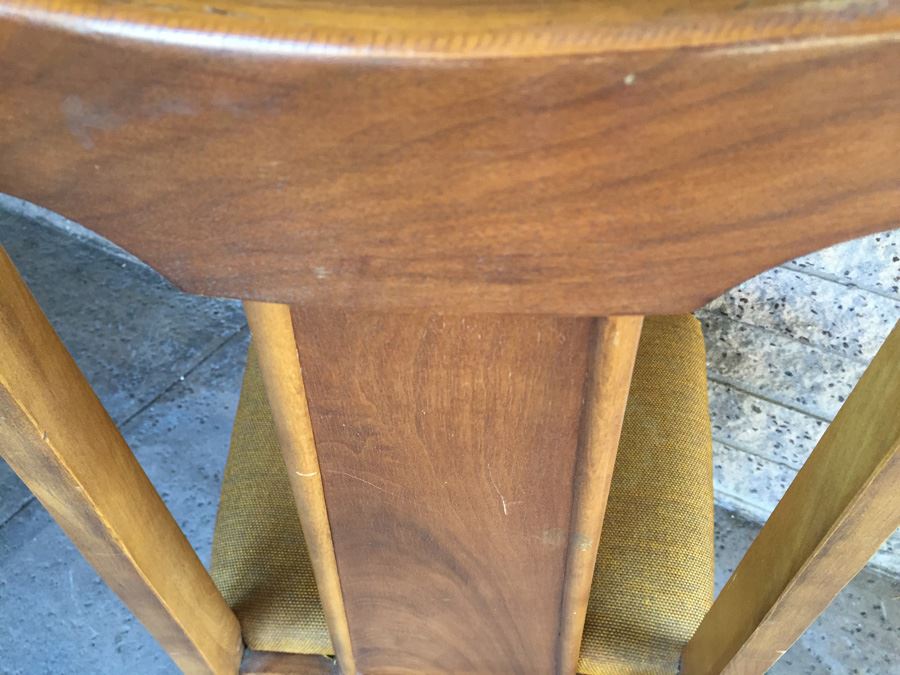 White mid century desk chair