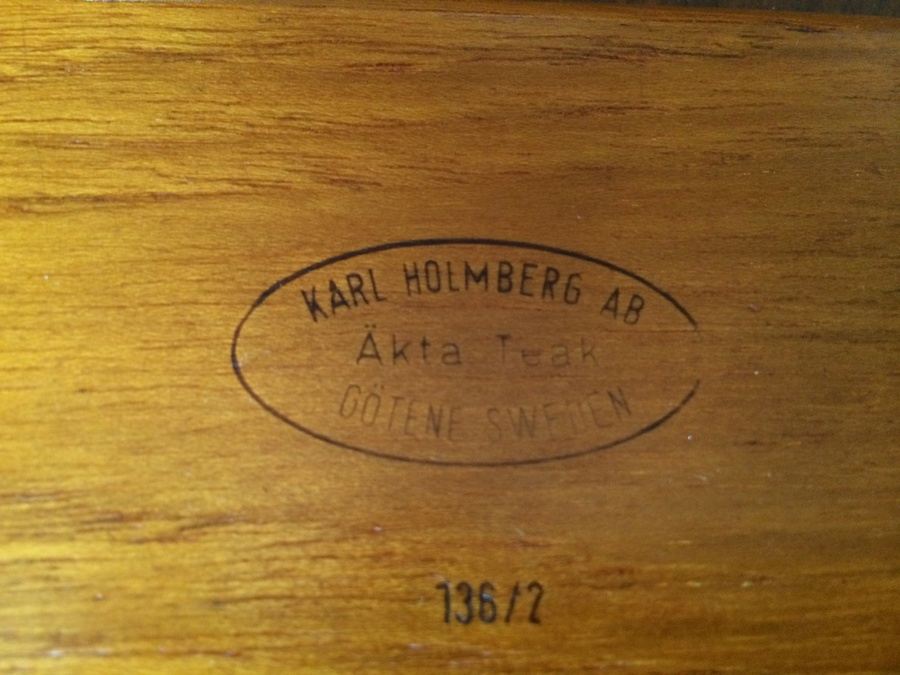 Pair of Karl Holmberg Akta Teak Trays Gotene Sweden 136/2 [Photo 4]