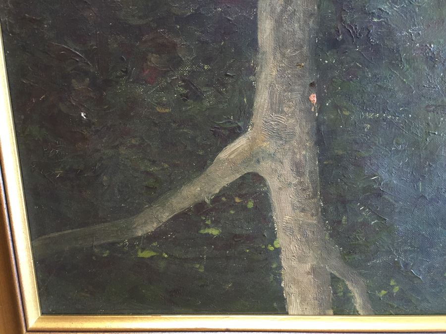 Charles T. Phelan 1900 Original Oil Painting Of Sheep In The Forest Signed In Lower Left Corner Estimate $2,000-$3,000 [Photo 17]