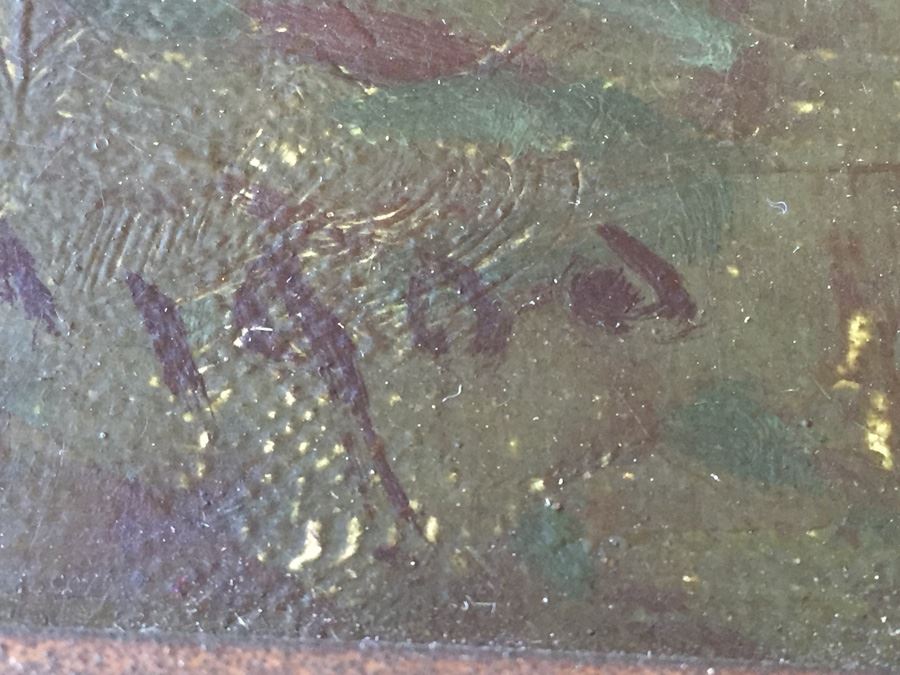 Charles T. Phelan 1900 Original Oil Painting Of Sheep In The Forest Signed In Lower Left Corner Estimate $2,000-$3,000 [Photo 10]