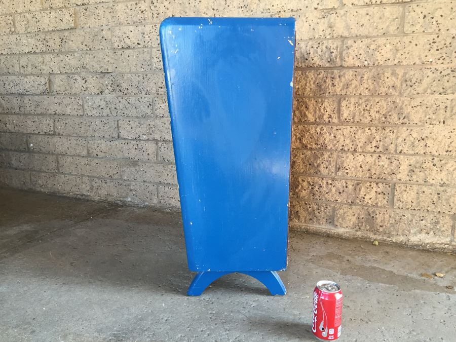 Blue Retro Mid-Century Nightstand By Ronney and Sons [Photo 2]