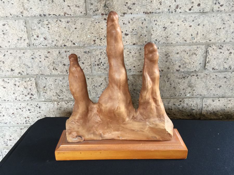 Mid-Century Wooden Sculpture [Photo 1]