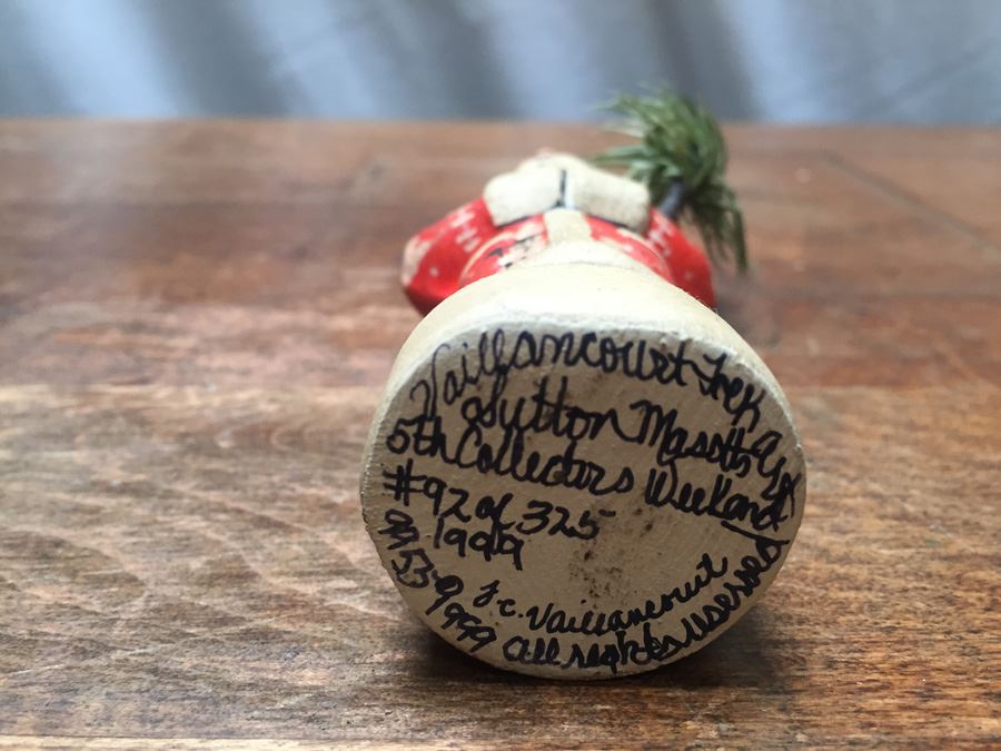 Vaillancourt Folk Art Hand Painted Chalkware Sutton, MA #293 1995 & 5th Collectors Weekend #92 Of 325 1999 [Photo 2]