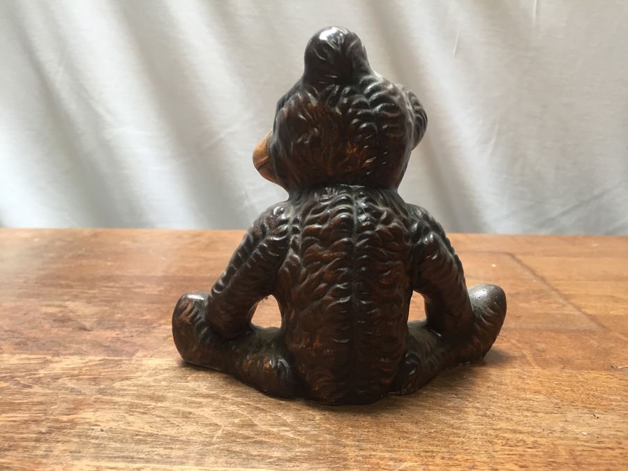 Vaillancourt Folk Art Hand Painted Chalkware Sutton, MA Bear #13 1993 [Photo 5]