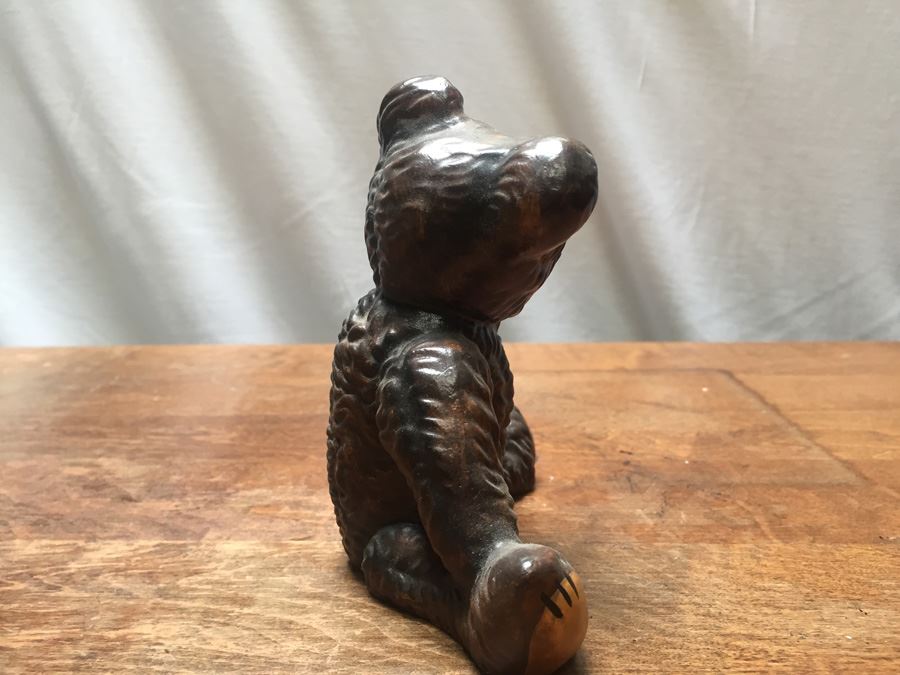 Vaillancourt Folk Art Hand Painted Chalkware Sutton, MA Bear #13 1993 [Photo 6]