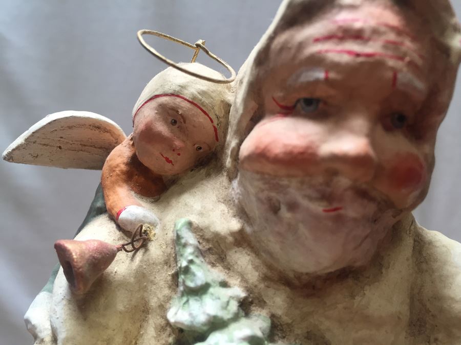 Debbee Thibault Folk Art Limited Edition Hand Painted Signed Santa With Cherub 1998 [Photo 10]