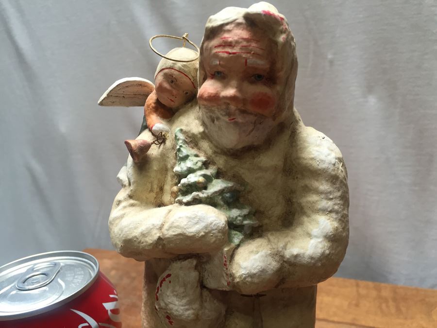 Debbee Thibault Folk Art Limited Edition Hand Painted Signed Santa With Cherub 1998 [Photo 5]