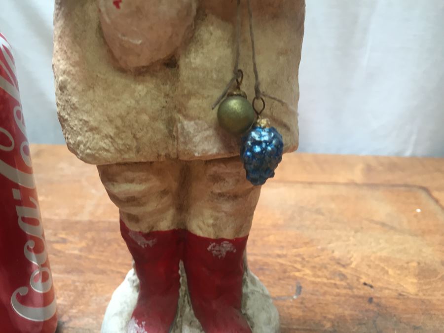 Debbee Thibault Folk Art Limited Edition Hand Painted Signed Santa With Cherub 1998 [Photo 8]